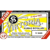 Viktoria Kumaş Boyası Sarı 2Pk+Fiske Sabitleme 1Pk