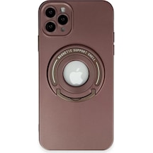 Newface Apple İphone 12 Pro Kılıf Lukka Magneticsafe Kapak - Kahverengi