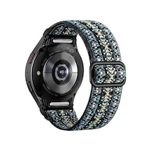 One-click Elastik Bohem Serisi 20mm Kordon Samsung İle Uyumlu Galaxy Watch 7/6/5/4/fe Serisi İçin Kumaş Kayış 40mm/44mm Watch 6/4 Classic 47/43/42mm Ve Watch 5 Pro 45mm Uyumlu Diğer