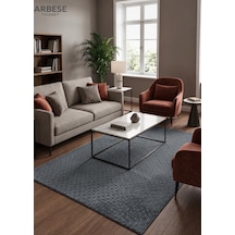 Arbese Kaymaz Tabanlı Halı Kesme Yolluk Salon Koridor Mutfak Yatak Odası Halısı Antrasit