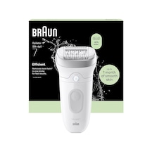 Braun Silk Épil 7, Kolay Epilasyon İçin Geniş Başlıklı Epilatör, Islak Ve Kuru, Uzun Süre Pürüzsüz Deri, 7-000, Gümüş
