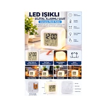 Dijital Ekranlı Küp Saat Led Işıklı Alarm Ve Sıcaklık Göstergeli . 45480670
