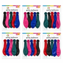 30 Paket - 5pcs Orta Boy Renkli - 30cm Party Balon Toptamda 150 Adet Balon 5286