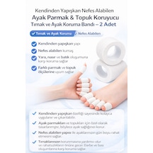 Kendinden Yapışkan Nefes Alabilen Ayak Parmak Topuk Koruyucu Tırnak Ayak Koruma Nefes Alabilen 2 Ad Beyaz