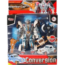 Mey İthalat Hw-668-1-2 Işıklı Dönüşebilen Robot Araba -vardem