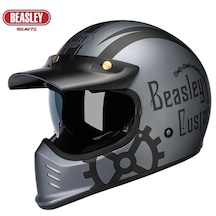 Beasley Z502 Ece Sertifikalı Motocross Kapalı Motosiklet Kaskı Gri - Siyah