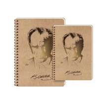 Keskin Color Spiralli Sert Kraft Kapak Defter-Atatürk 80 yaprak Çizgili 16x22