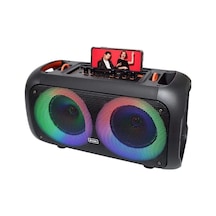Led Işıklı Bluetooth Hoparlör Kablosuz Mikrofonlu Şarjlı Taşınabilir Speaker
