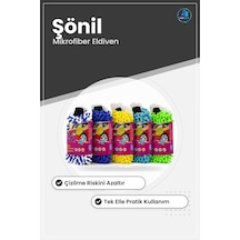 Mikrofiber Şönil Oto Yıkama Bez Ve Sünger Eldiveni Çizik Yapmayan
