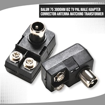 5 Adet Balun Tv Anten Konnektörü Uhf Vhf Fm 300 Ohm To 75 Ohm