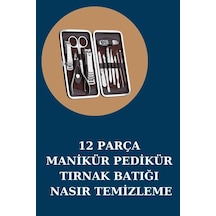 Zenvia 12 Parça Manikür Pedikür Seti Özel Deri Çanta El Ayak Bakımı Akne Ve Sivilce Temizleme Znv2026