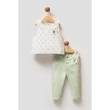 U.s. Polo Assn. Kız Bebek Beyaz Pijama Takım 50322908-vr013 Beyaz