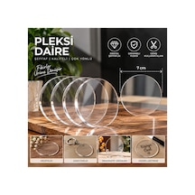 10 Adet 7 Cm Delikli Şeffaf Pleksi Daire 2.8mm Kalınlık Yuvarlak Akrilik Plaka Anahtarlık Süsleme Ve Kişiselleştirme İçin Pleksiglass