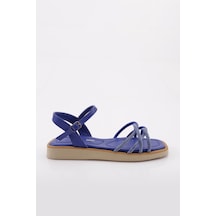 Dgn 535 Kadin Çapraz Silver Taşli Sandalet 535-2261-R8855 Saks