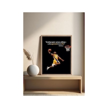 Poster Kobe Bryant Ahşap Çerçeveli Basketbol Tablo Çok Renkli - 869082805 Çok Renkli
