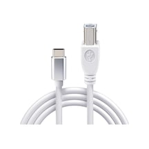 Cr68 Type-c/usb-b Yazıcı Kablosu 1mt Type-c Girişli Laptop, Tablet Ve Telefon Uyumlu Yazıcı, Tarayıcı Ve Enstrüman Bağlantı Kablosu