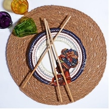 Hasır Amerikan Servisi - 4 Lü Hasır Amerikan Servisi Kahverengi