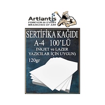 A4 Sertifika Kağıdı Kalın 100 Adet Gramajlı Fotokopi Kağıdı 120 Gr Tüm Yazıcılara Uyumlu 21x29.