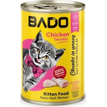 Bado Yavru Kedi Yaş Maması Tavuk Etli 400 Gr 103 Ivory Bado Yavru Kedi Yaş Maması Tavuk Etli 400 Gr 103 Ivory