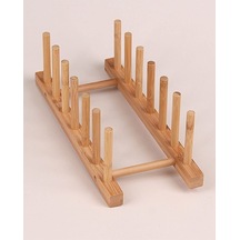 Bambu Ahşap Tabaklık 6lı Bambu Sarı Diğer