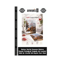 Delux Serisi Sunum Hatıra Sanat Fotoğraf Kağıdı A4 Luster 260 Gr 21x30 50 Sayfa Yarı Mat