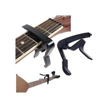 Erga Müzik Gitar Ve Bağlama Için Metal Kapo Kelepçe - Siyah Cap