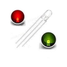 5 Adetled 5mm Kırmızı Yeşil Ortak Katot 2 Renk Led 5mm