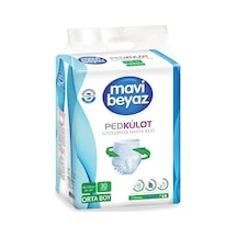 Mavi Beyaz Ped Emici Külot Hasta Bezi Medium Orta 30'Lu