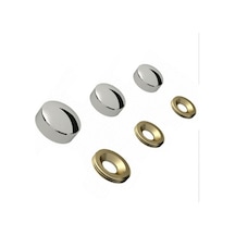 (10 ADET) Dekoratif Vida Kapağı 20 mm Parlak Krom Vida Tapası