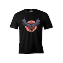 Raven Bird Screaming Siyah Erkek Tshirt 001