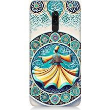 Xiaomi Redmi 8 Uyumlu Çini Motifli Semazen Figürü Desenli Silikon Kılıf Çok Renkli