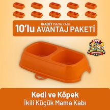 Kedi Ve Köpek İkili Küçük Mama Kabı - 10 Adet