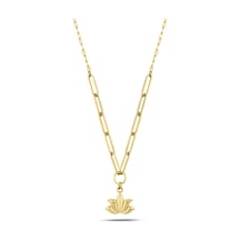 Debora Jewelry 14 Ayar Altın Lotus Kolye
