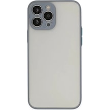 Newface Apple İphone 13 Pro Max Kılıf Montreal Silikon Kapak - Gri