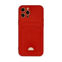 Apple Uyumlu  iPhone 12 Pro Max Kılıf Kelvin Kartvizitli Silikon - Kırmızı 0.2M-Çok Renkli