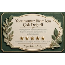3d Tasarım İşletme Yorum Kartı Sipariş Teşekkür Kartı Yeşil