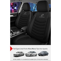 Panther Serisi Keten Kumaş Oto Koltuk Kılıfı Fiat Egea-linea-punto-albea-marea-tipo-uno Uyumlu Siyah