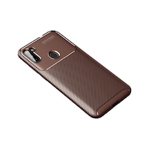 Samsung Galaxy A11 Kılıf Auto Focus Karbon Kapak - Kahverengi 0.2M-Çok Renkli