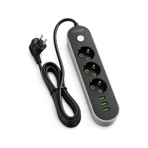 3 Usb Portlu Uzatma Priz, 3 Metre Kablolu Ve Akıllı Şarj