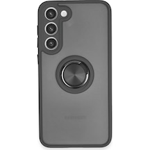 Ilkeshop Newface Samsung Galaxy Uyumlu S23 Plus Kılıf Montreal Yüzüklü Silikon Kapak - Siyah Sıyah