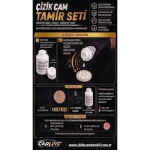 Çizik Cam Tamir Seti 2 Adet Elmas Zımpara 1 Adet Keçe 1 Adet Zımpara Aparatı 1 Adet Cam Çizik Giderme Pastası