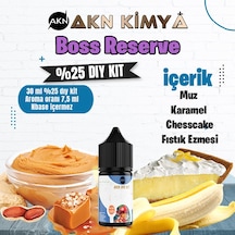 Boss Reserve Cutwood Yoğun Dıy Kit Muz Karamel Kek Gıda Aroması %25 Oranda Aroma İçerir Hazır Değildir 30 Ml