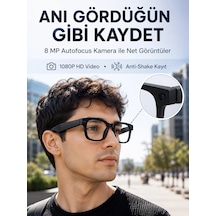 3 Lensli Akıllı Kamera Gözlüğü Aı Görüntü Tanıma Çoklu Dil Çeviri 32 Gb Hafıza Wifi Ve Hızlı Şarj Özell