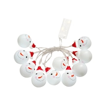 Yaozixia Noel Işık Dizisi 1.5m Kardan Adam Işık Dizisi 10 Adet Ampul Led Asılı Işık Noel Ağacı Arka Bahçe Parti Dekoru İçin