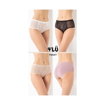Kadın Dantelli 4'lü Paket Bato Külot Asorti-1 C3t0n5o408 001