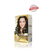 Maxx Deluxe Serisi 24k Altın Parçacıklı Serum İle 1 Kutu 2 X 50 Ml Ve Geliştiriciler Saç Boyası Küllü Koyu Kumral 6.1