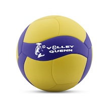 Voleybol Topu SuperSoft Yapıştırma Soft Touch Yumuşak Yüzey 18 Panel 5 Numara Sarı - Mavi