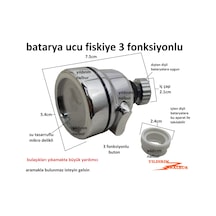 Mutfak Batarya Ucu 3 Foksiyon Krom Kaplama Oynar Duş Perlatör Fil