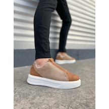 Jy007 Alba Bağcıksız Süet Erkek Günlük Sneaker Ayakkabı Sbt Taba/vizon Taba