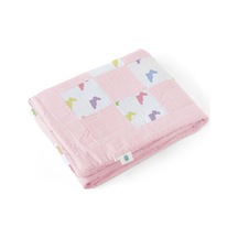 Deux Lapins Müslin Bebek Yatak Örtüsü - Rainbow Lapin Pink 36 Derece Üstü